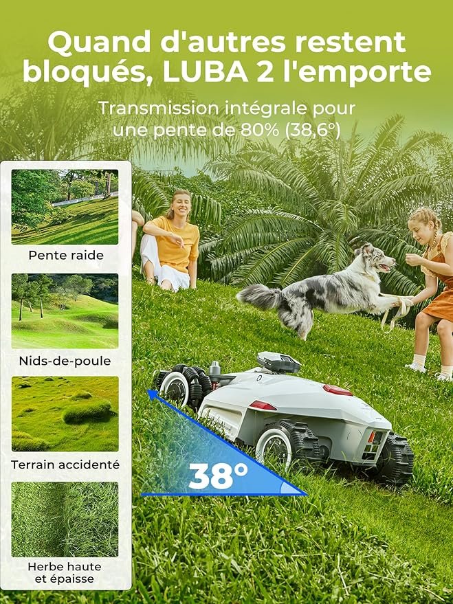 Robot tondeuse Mammotion Luba 2 AWD 1000 sans fil périphérique – 1000m² – Image 3